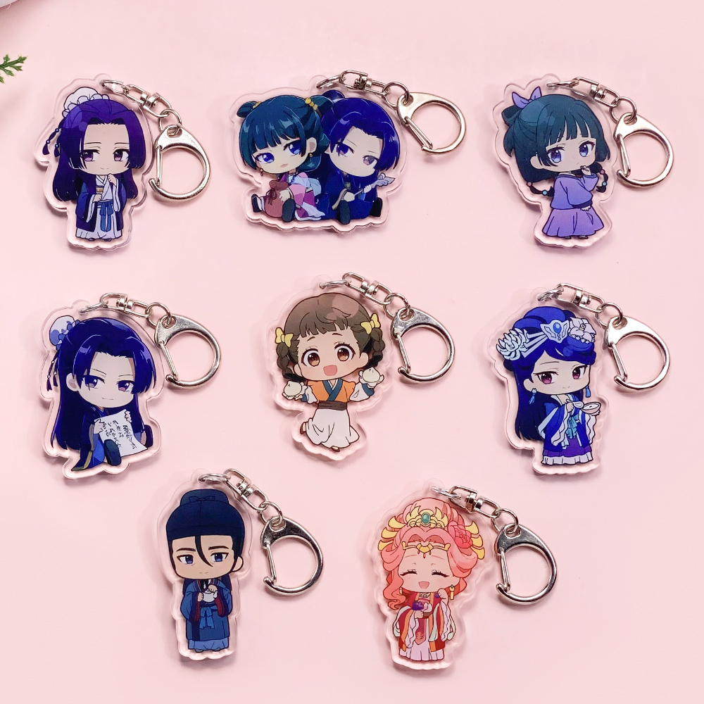 Anime Merchandise Bag - 1/8 個アニメ薬剤師日記アクリルキーホルダーかわいいバックパックペンダント面白いバッグチャームアクセサリー装飾ホリデーギフト