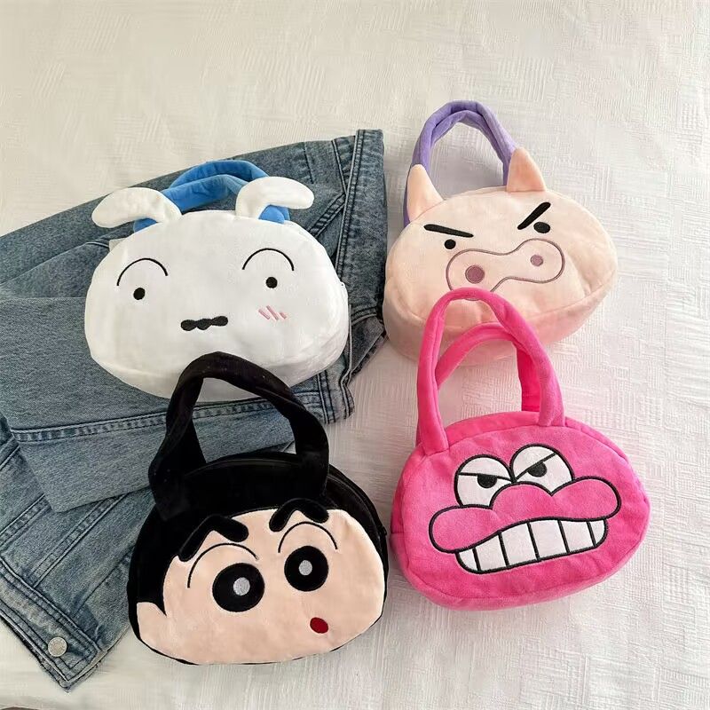 Anime Tote Bag - クレヨンしんちゃんぬいぐるみハンドバッグかわいい漫画クロスボディバッグ大容量収納バッグ便利な化粧バッグ友達への楽しいギフト