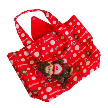 Anime Tote Bag - 漫画のキャラクター「Qi Qi」女性用大容量ショッピングバッグ、カジュアル、折りたたみ可能、ポータブル、環境に優しいハンドバッグ、トラベルバッグ