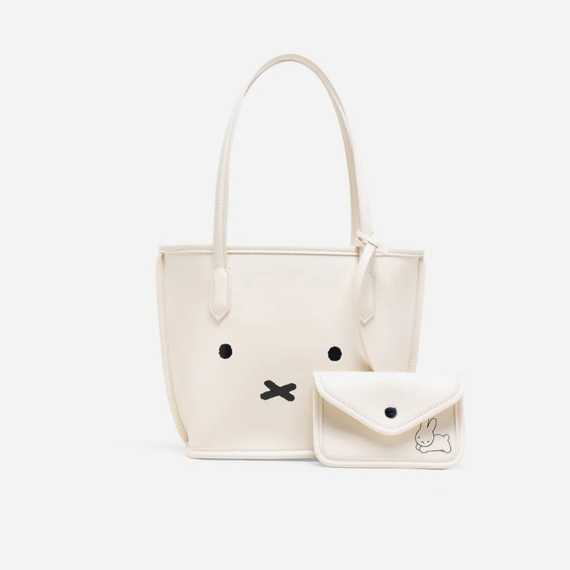 Anime Tote Bag - 2 個かわいいミッフィーシリーズトートバッグ漫画かわいいウサギの創造性ファッション大容量多用途外出用ショルダーバッグ