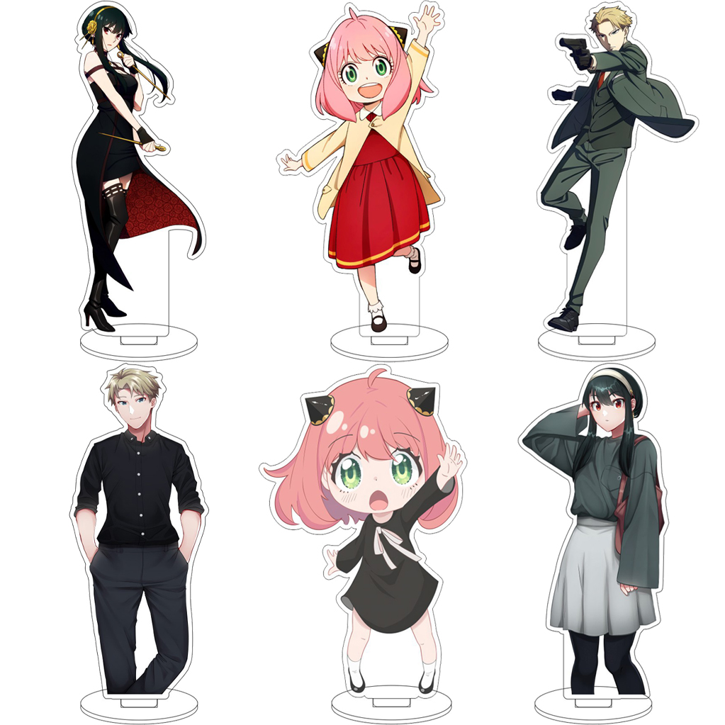 Given Anime Merchandise - 16 センチメートルアニメ SPY×FAMILY ヨールフォージャーアーニャフォージャーロイドフォージャーボンドフォージャーコスアクリルフィギュアスタンド装飾品クリスマスギフト