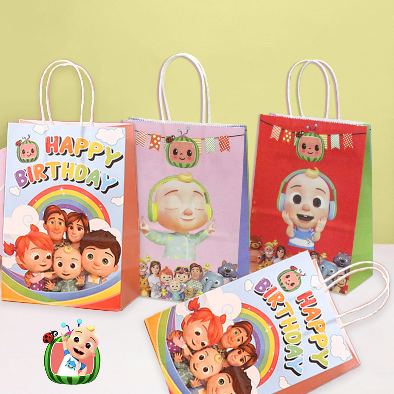 Anime Merchandise Bag - ココメロン パーティーギフトバッグセット かわいい漫画の男の子 女の子の誕生日用品 持ち運び可能な収納ポーチ キャンディー
