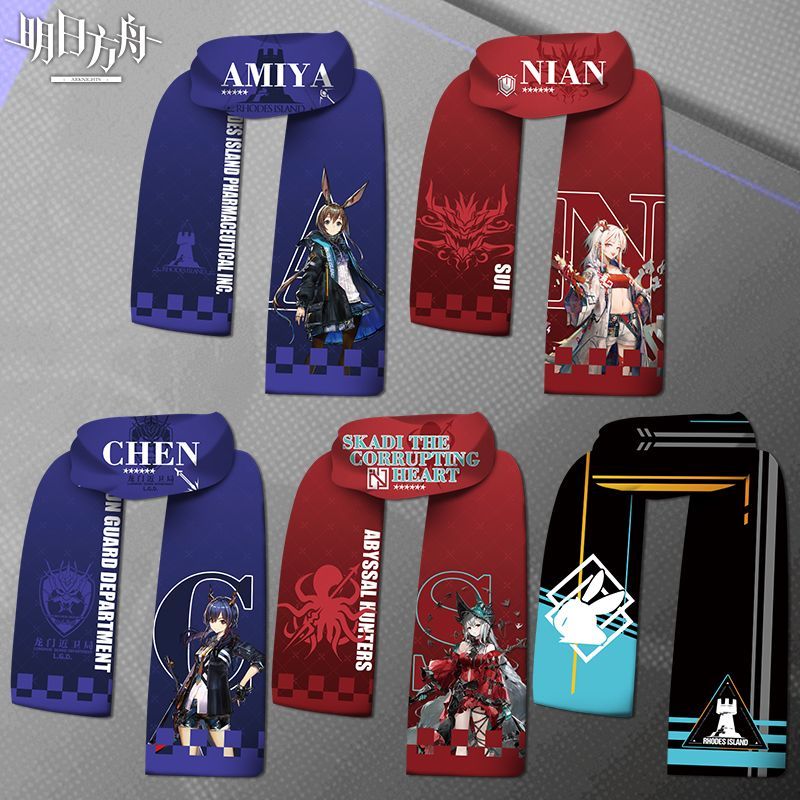 Anime Kingdom Merchandise - アークナイツ アミヤ・スカディ クリエイティブでスタイリッシュなアニメキャラクターグッズ スカーフ 高品質 シンプルな漫画風