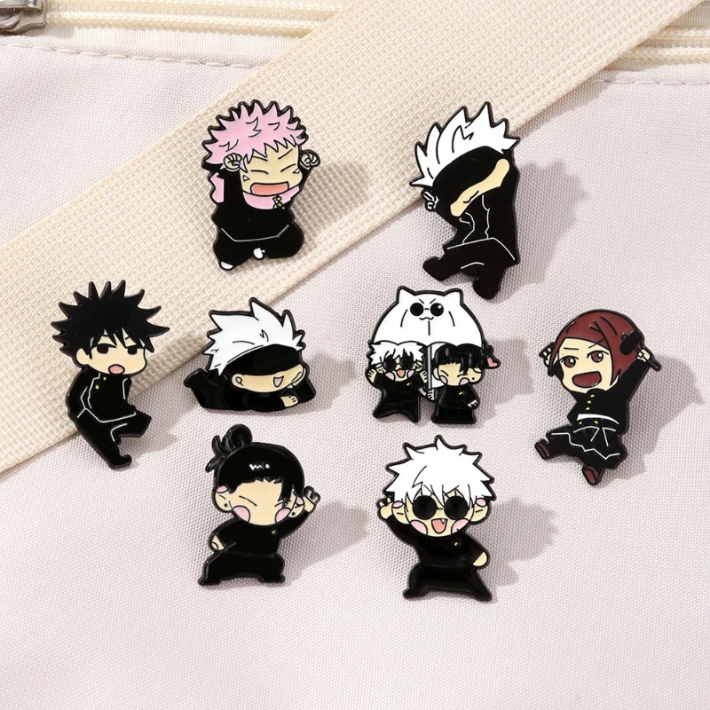 Enamel Pin Set - 8個セット アニメ イタドリ・ユウジ エナメルピンセット 漫画 ゴジョ・サトール