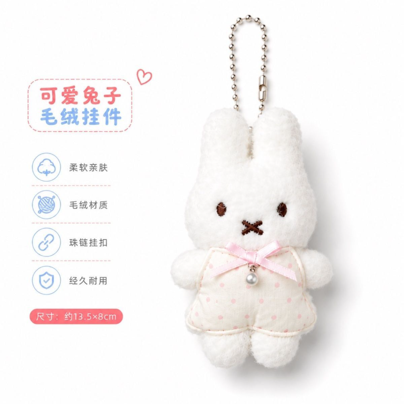 ミッフィーウサギのぬいぐるみキーホルダーバッグペンダントウサ - Anime Merchandise Bag のレビューと価格