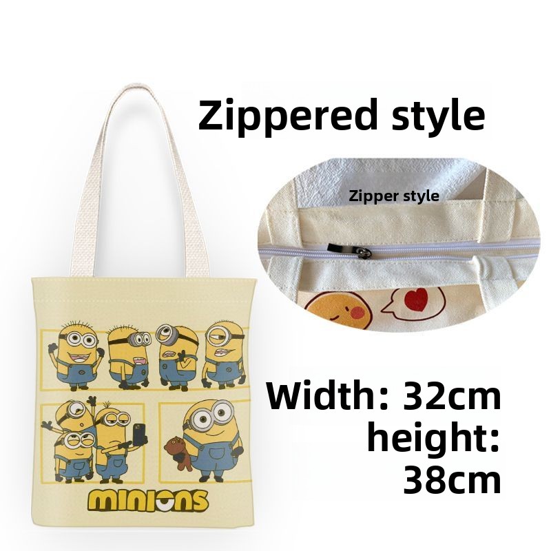 ミニオンズ映画アニメ漫画かわいいキャンバスバッグかわいい学生 - Anime Tote Bag のレビューと価格