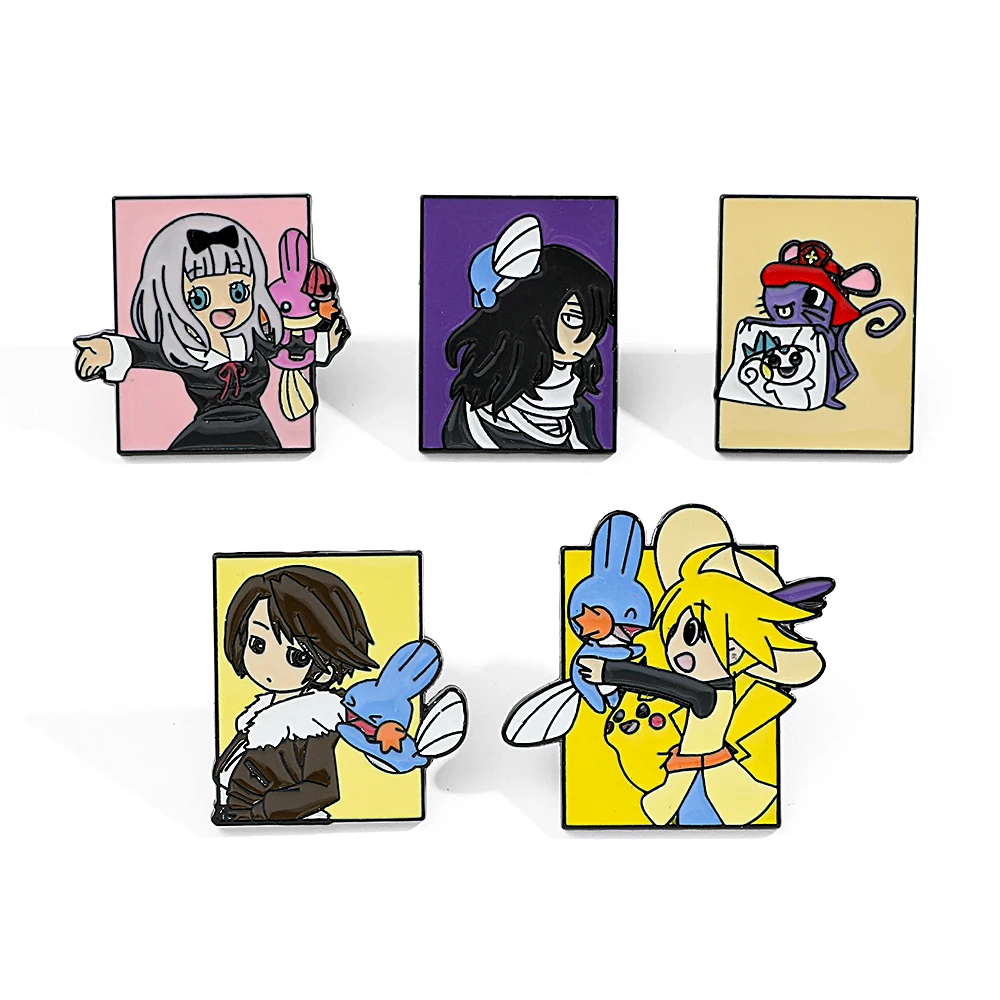 5 個ポケモンアニメキャラクターブローチファッションエナメル - Enamel Pin Set のレビューと価格
