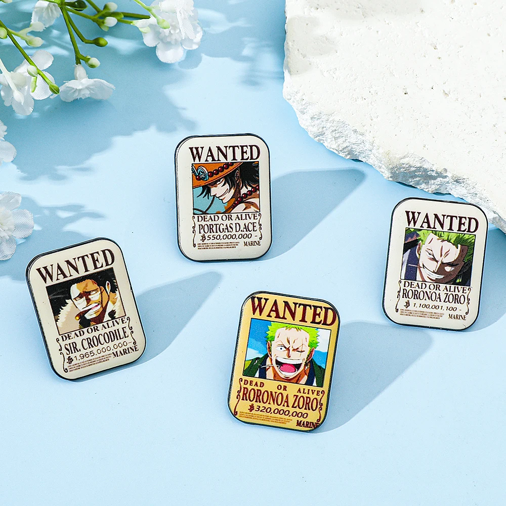 4個セット ワンピース アニメ ブローチ エース ゾロ クリ - Enamel Pin Set のレビューと価格