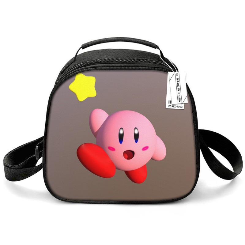 カービーゲームかわいい漫画プリント断熱ランチバッグポータブル - Anime Tote Bag のレビューと価格
