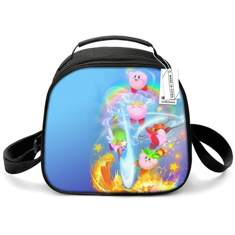 カービーゲームかわいい漫画プリント断熱ランチバッグポータブル - Anime Tote Bag のレビューと価格