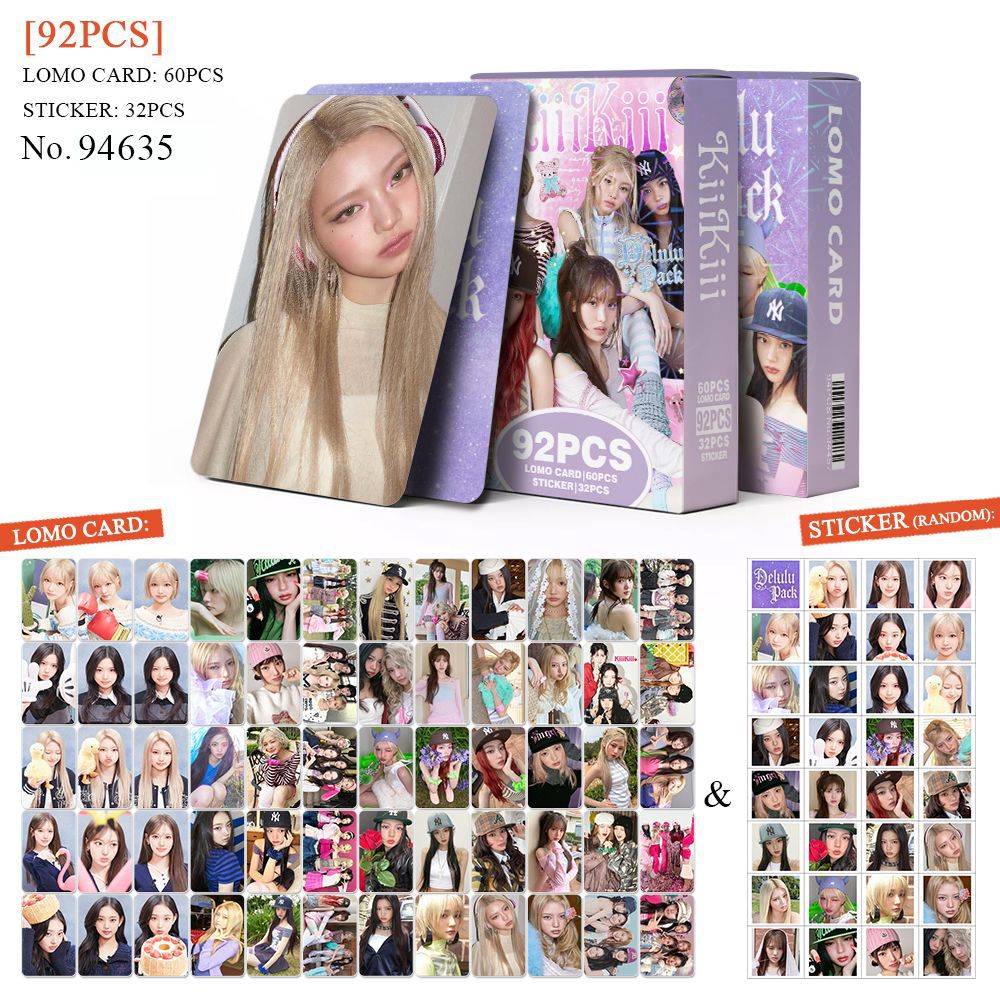 92枚入り KiiiKiii Delulu パック フォトカ - Sticker Sheet Set のレビューと価格