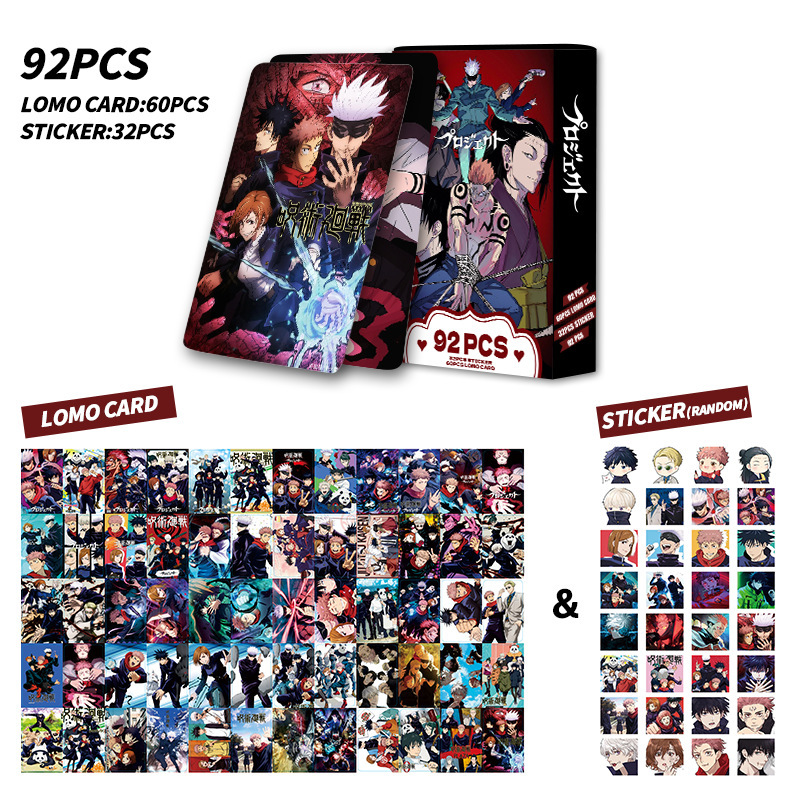 92枚入りカード、呪術廻戦両面カード、LOMOカード、アニメ - Anime Merchandise Bag のレビューと価格