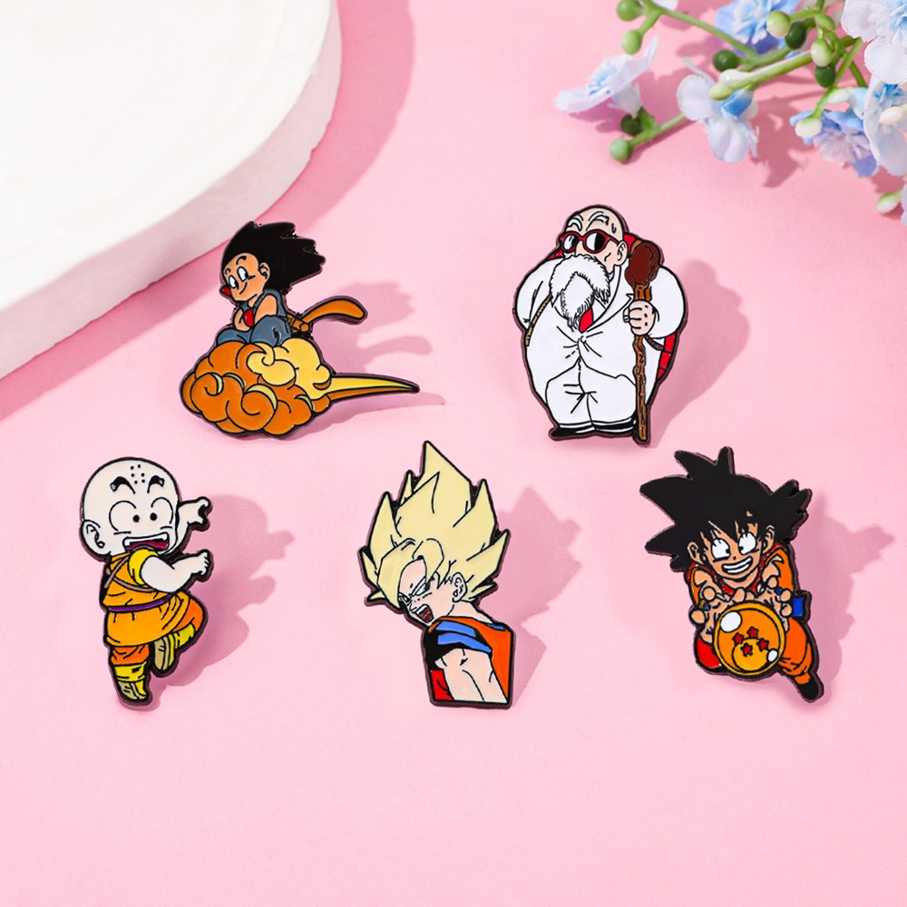 5個入り クラシック人気アニメブローチ ​ 孫悟飯クリエイテ - Enamel Pin Set のレビューと価格