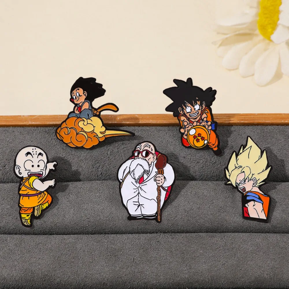 5個入り クラシック人気アニメブローチ ​ 孫悟飯クリエイテ - Enamel Pin Set のレビューと価格
