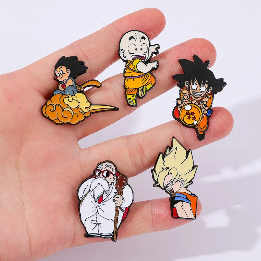 5個入り クラシック人気アニメブローチ ​ 孫悟飯クリエイテ - Enamel Pin Set のレビューと価格