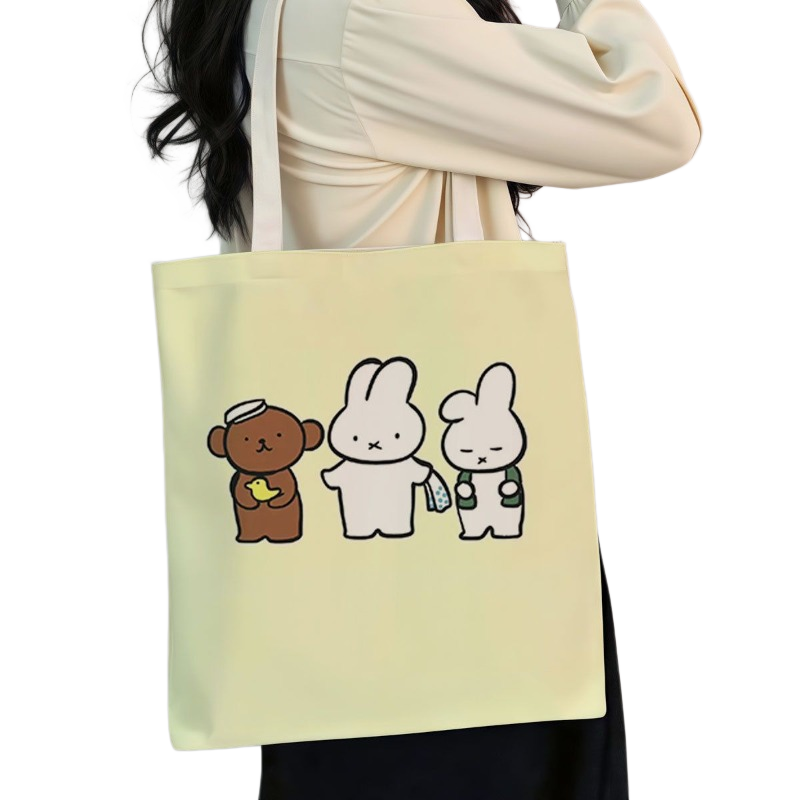 スイートミフィーバニー キュートでクリエイティブな漫画柄 カ - Anime Tote Bag のレビューと価格