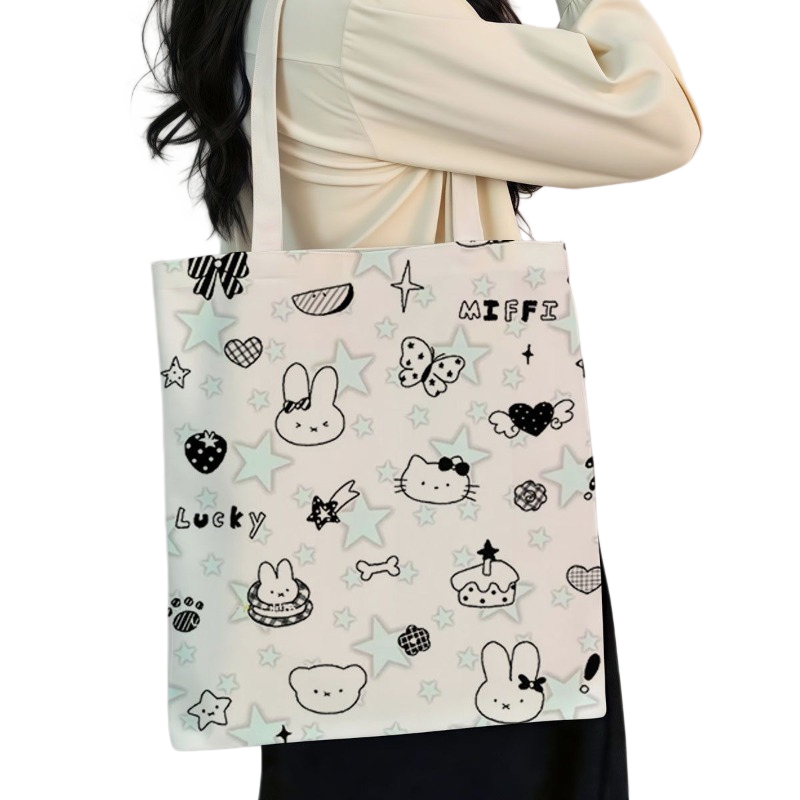 スイートミフィーバニー キュートでクリエイティブな漫画柄 カ - Anime Tote Bag のレビューと価格