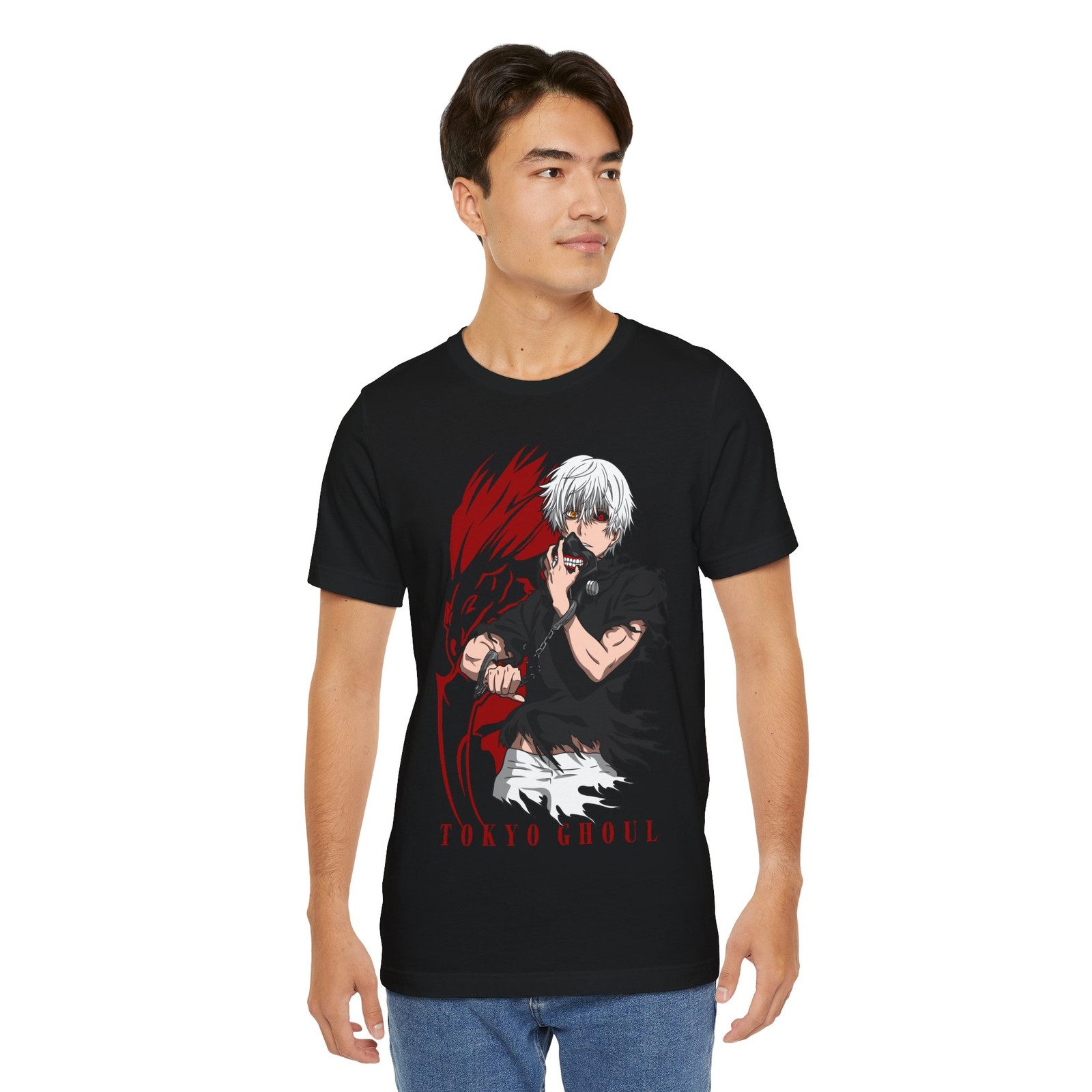 東京喰種アニメTシャツ、ユニセックス半袖Tシャツ、ファングッ - Anime Merchandise Tokyo のレビューと価格