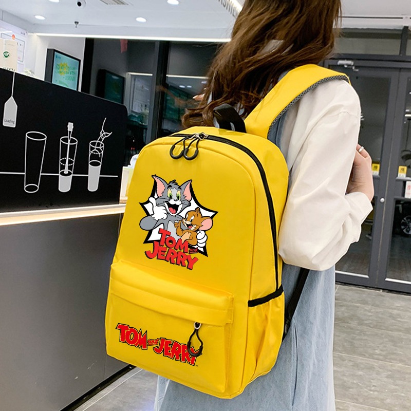 トムとジェリー学生スクールバッグ漫画アニメパターンプリントバ - Anime Merchandise Bag のレビューと価格